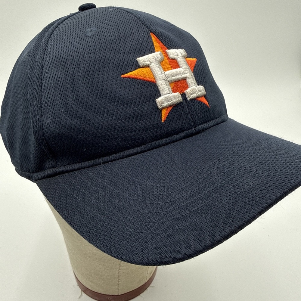 Houston Astros Hat Cap OC Sports Team MLB Adjustable Hook Loop Mesh Navy Blue